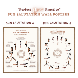 Sun Salutation A & B Yoga Poster Combo (Printable)